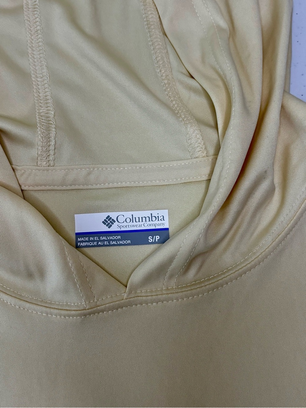 Columbia Long Sleeve Hooded Sun Shirt in Pale Yellow - Picture 7 of 7